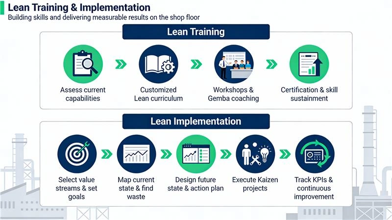 Lean Training and Implementation Process Flow