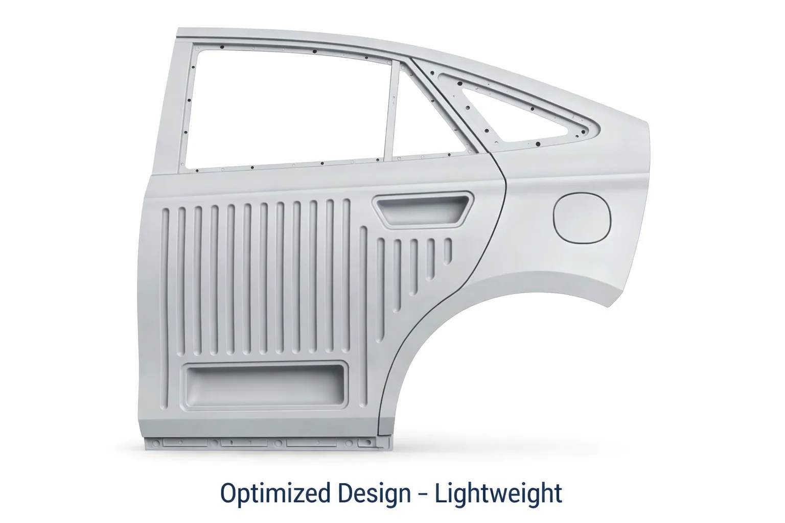 Optimized door design featuring 25% weight reduction through advanced engineering