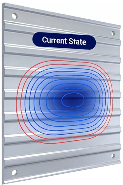 Circular optimization process diagram for sheet metal weight reduction