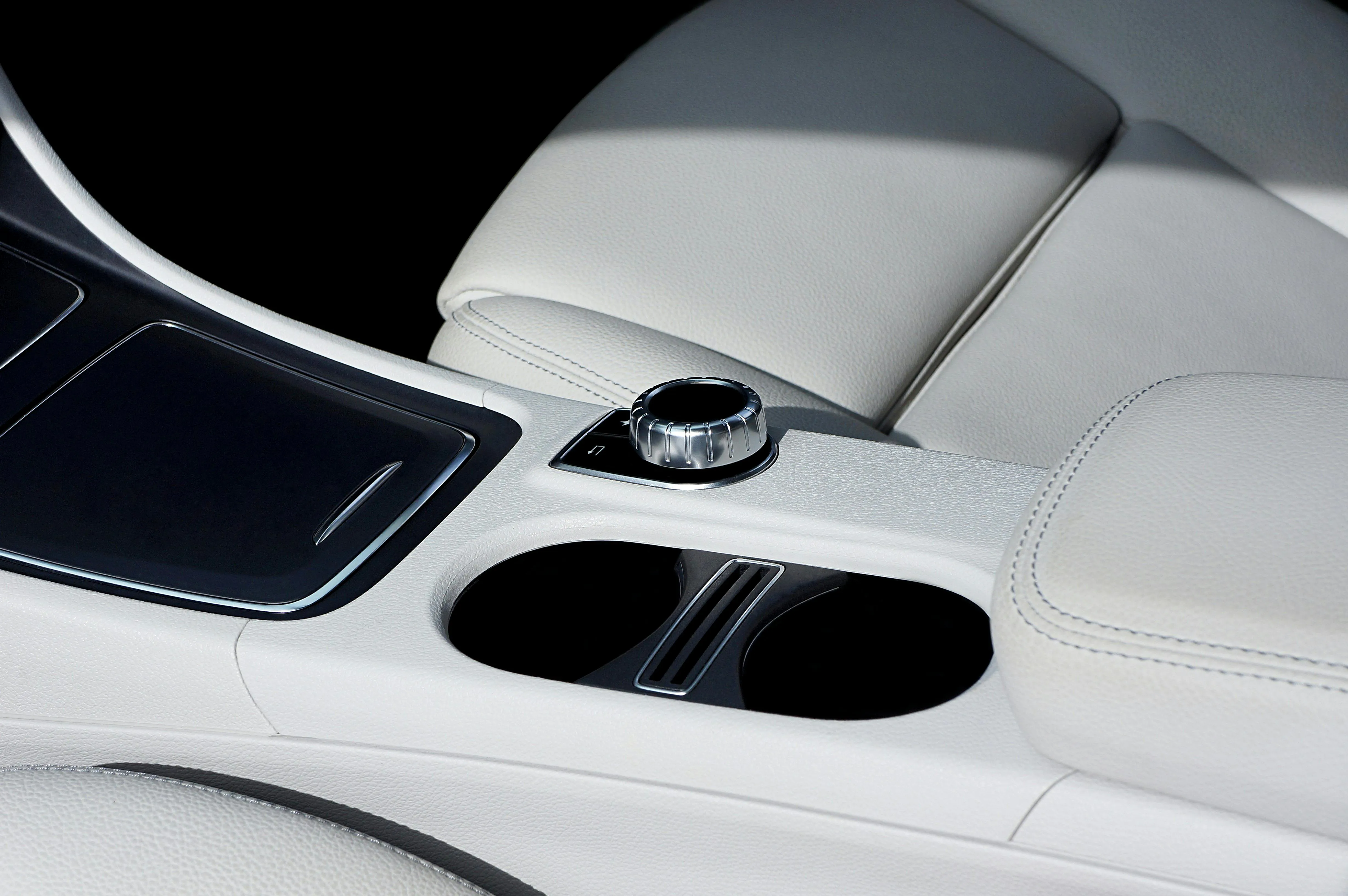 Cup Holder & Armrest System automotive project by MG Techworks featuring Ergonomic cup holder and sliding armrest design with premium materials and advanced kinematic mechanisms.