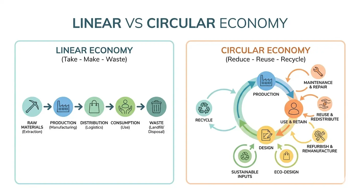 Linear vs Circular Economy Comparison